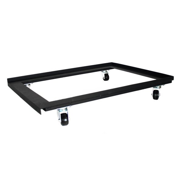 Quest Mfg Caster Tray For Wall Mount Enclosures, 20-28U, 28", Black WMCT-28-02